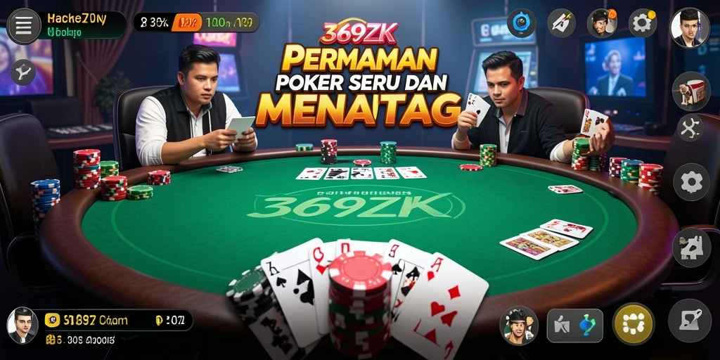 Tampilan menarik dari gameplay 369ZK yang memukau para pemain poker.