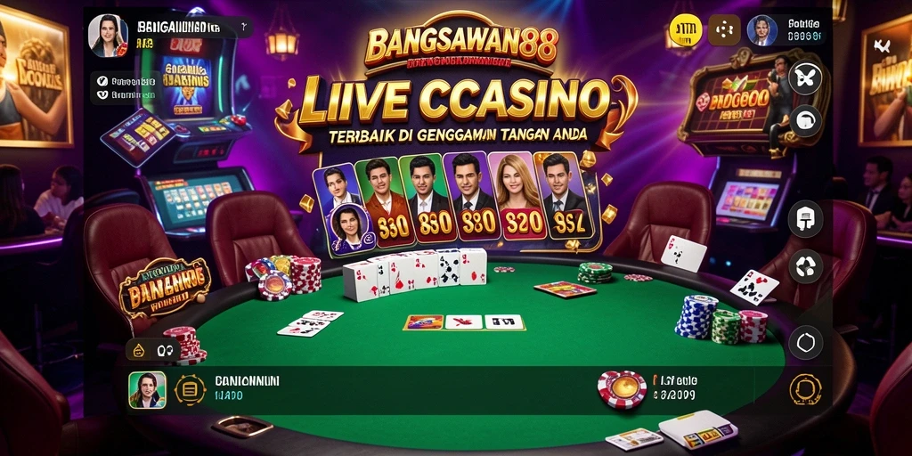 Screenshot BANGSAWAN88 yang menampilkan gameplay Live Casino yang menarik.
