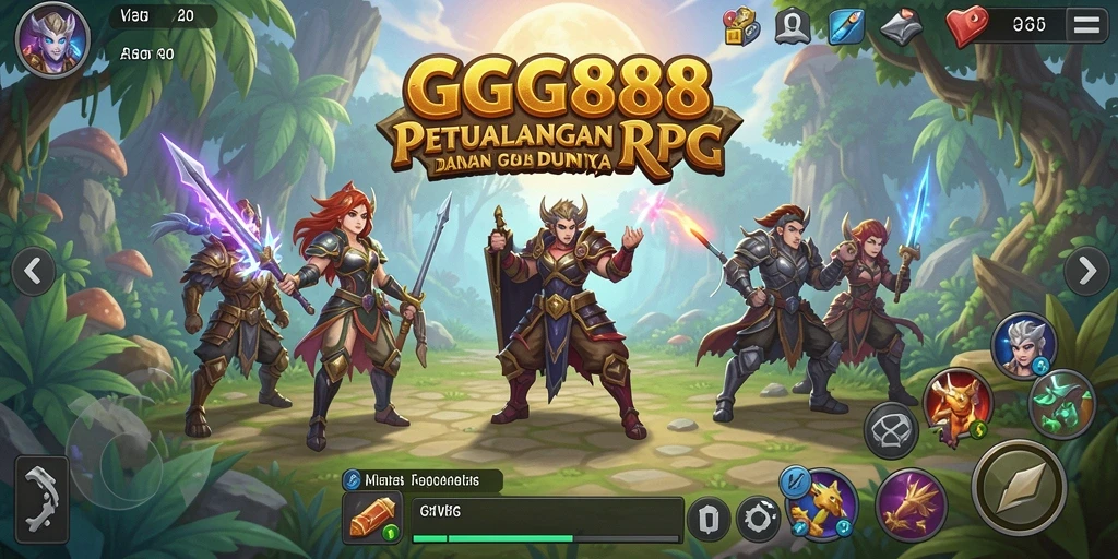 Tampilan gameplay GGG888 yang memukau dalam petualangan RPG.