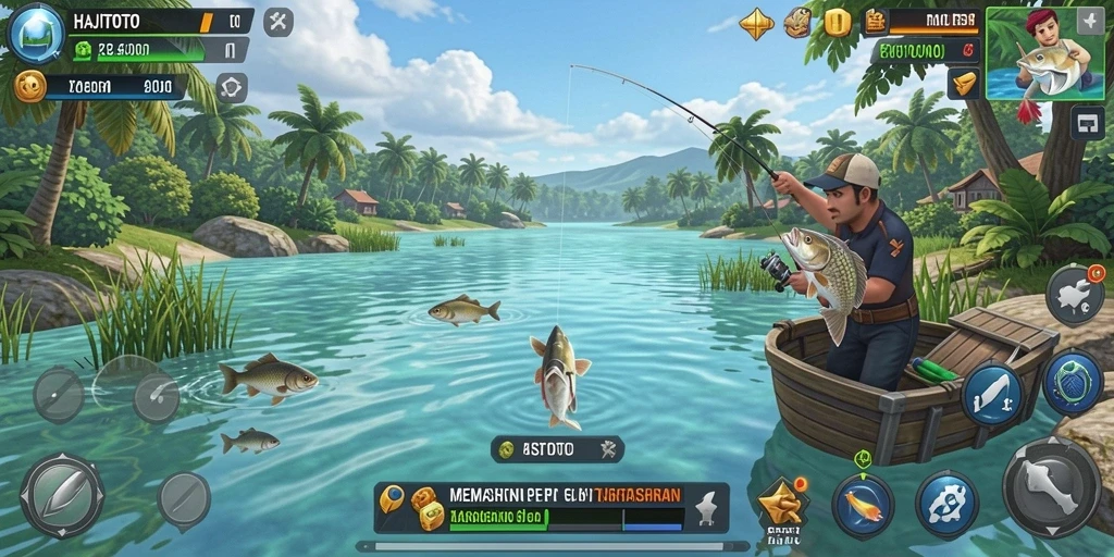 Tangkapan ikan besar saat gameplay HAJITOTO yang menegangkan.