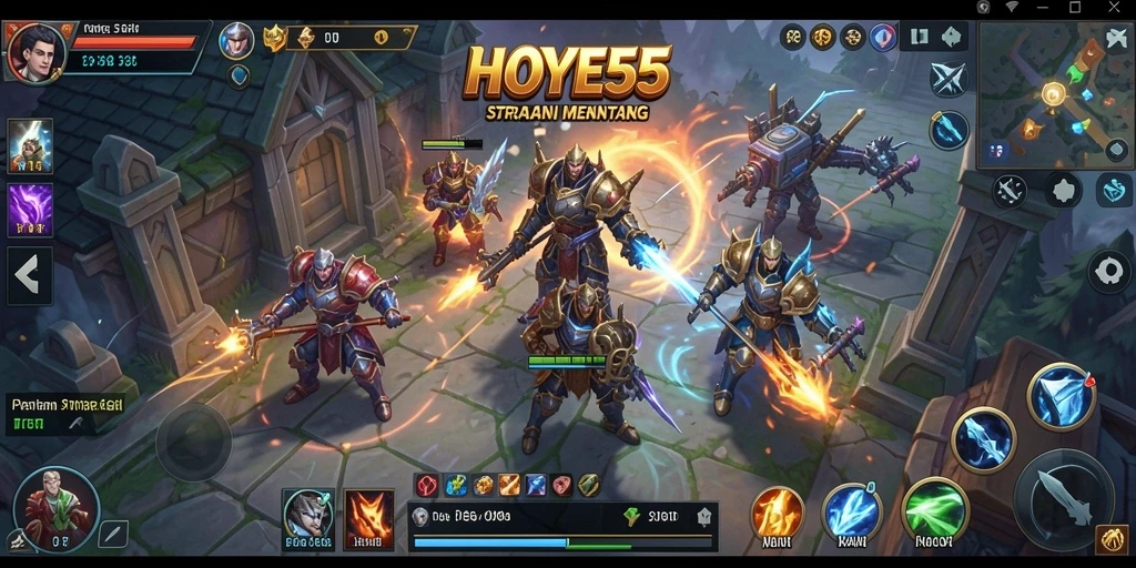 Tampilan menarik dari gameplay strategis di HOYE55.