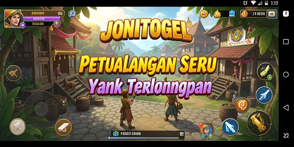 Screenshot gameplay <strong>JONITOGEL</strong> menampilkan karakter menjelajahi dunia petualangan.