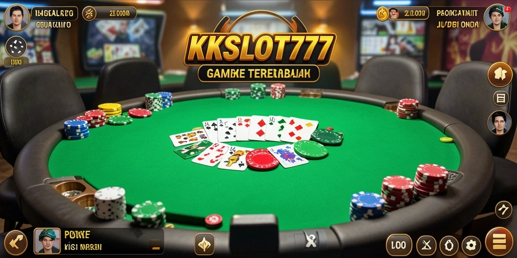 Tampilan gameplay KKSLOT777 dengan aksi Poker yang seru.
