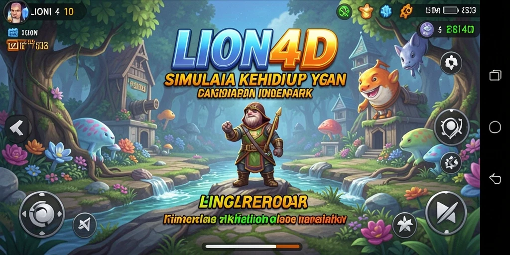 Screenshot gameplay LION4D menampilkan aksi menarik di dunia simulasi.
