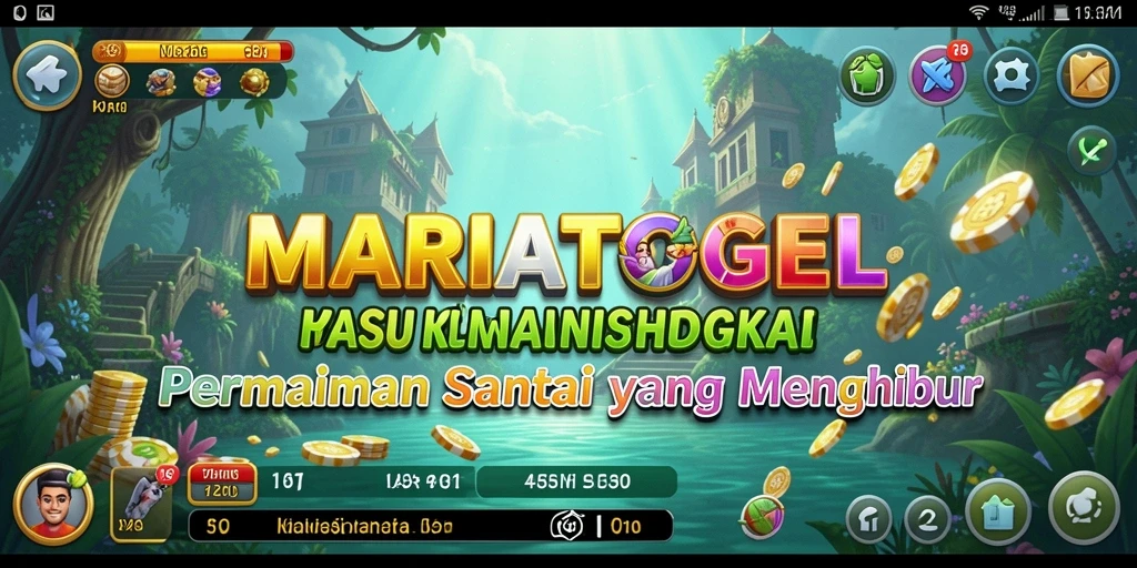 Tampilan menarik dari gameplay MARIATOGEL yang penuh warna.