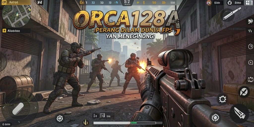 Screenshot dari ORCA128 menunjukkan aksi tembak-menembak yang intens dan mendebarkan.