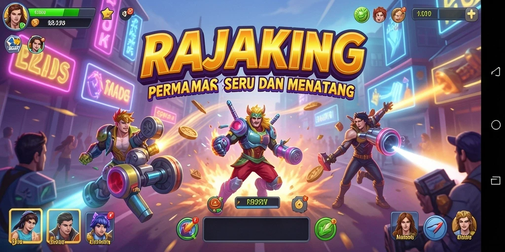 Tampilan gameplay seru RAJAKING yang menantang